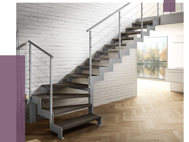 Г-образные лестницы под ключ в Великих Луке от 37472 руб. | ПРОЛЁТ-Вкл