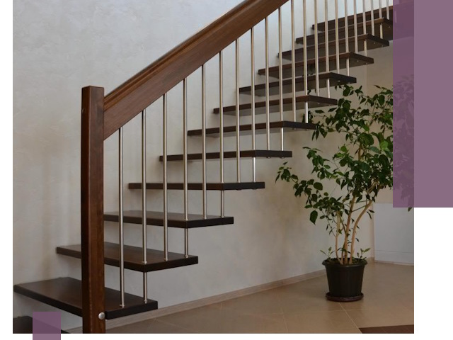 Лестницы на больцах под ключ в Великих Луке – изготовление и монтаж