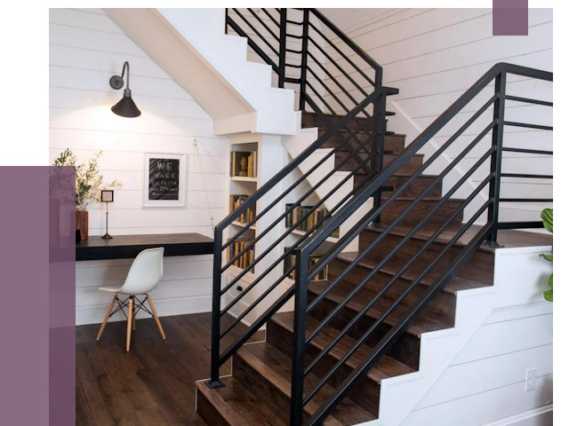 Перила для лестницы в доме в Великих Луке от 7494 руб. — ПРОЛЁТ-Вкл