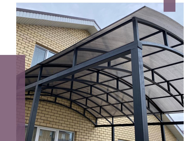 Монтаж козырьков в Великих Луке от 11629 руб. | ПРОЛЁТ-Вкл