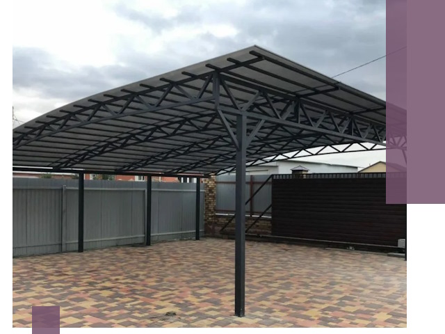 Недорогие навесы под ключ в Великих Луке — изготовление и монтаж