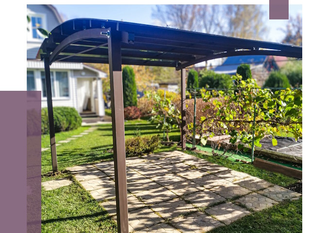 Навесы для дачи в Великих Луке от 12870 руб. под ключ — ПРОЛЁТ-Вкл