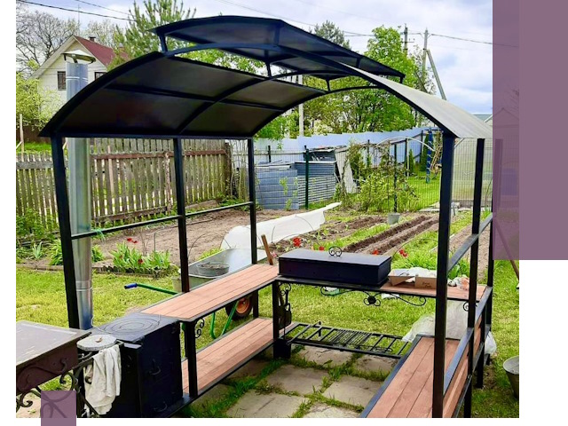 Навесы для барбекю в Великих Луке: изготовление, монтаж и демонтаж