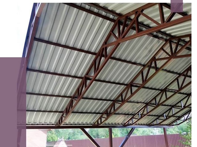 Навесы из профнастила в Великих Луке от 7443 руб. | ПРОЛЁТ-Вкл