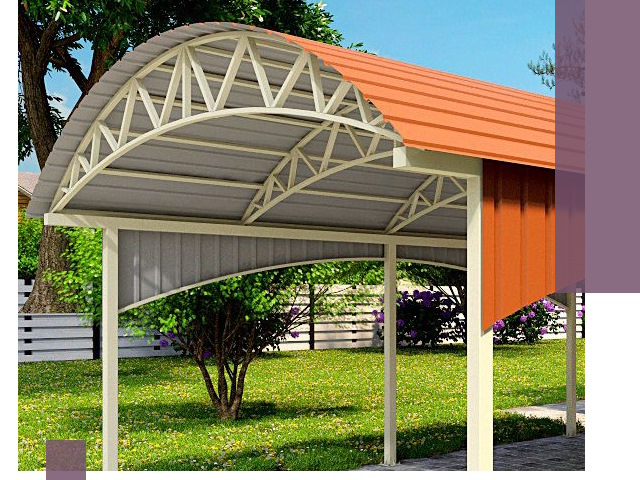 Навесы из профнастила под ключ в Великих Луке — установка и монтаж