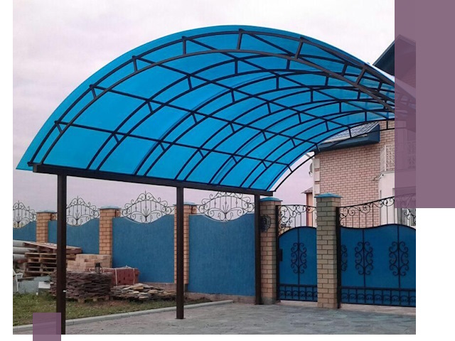 Арочные навесы под ключ в Великих Луке — изготовление и монтаж