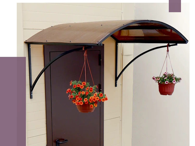 Козырьки над входом в Великих Луке от 14989 руб.  | ПРОЛЁТ-Вкл