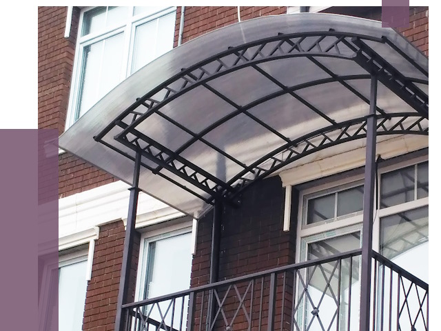 Козырьки над балконом в Великих Луке от 8735 руб.  | ПРОЛЁТ-Вкл