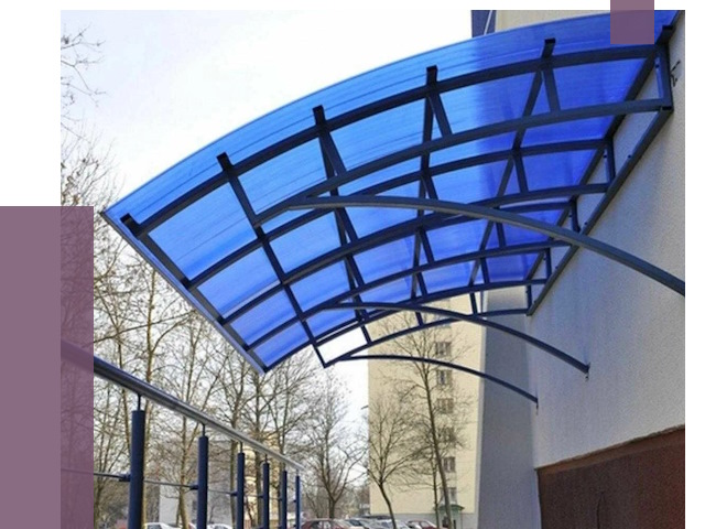 Козырьки из поликарбоната в Великих Луке от 4342 руб. под ключ | ПРОЛЁТ-Вкл