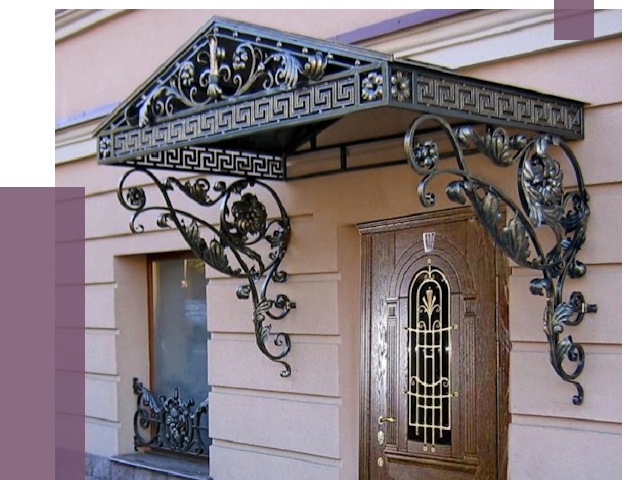 Кованые козырьки в Великих Луке под ключ от 12870 руб. — ПРОЛЁТ
