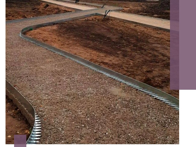 Металлические бордюры под ключ в Великих Луке — изготовление и монтаж