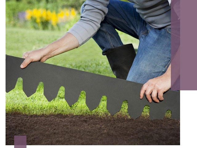 Металлические бордюры для газона в Великих Луке — изготовление и монтаж