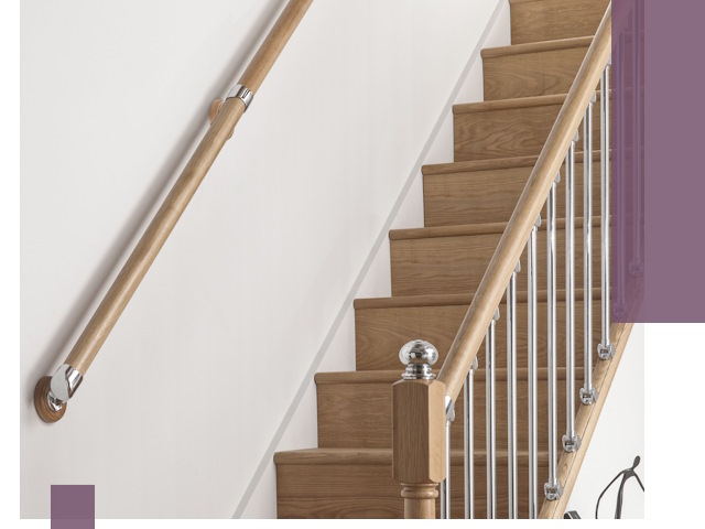 Пристенные поручни из стали и нержавейки под монтаж в Великих Луке